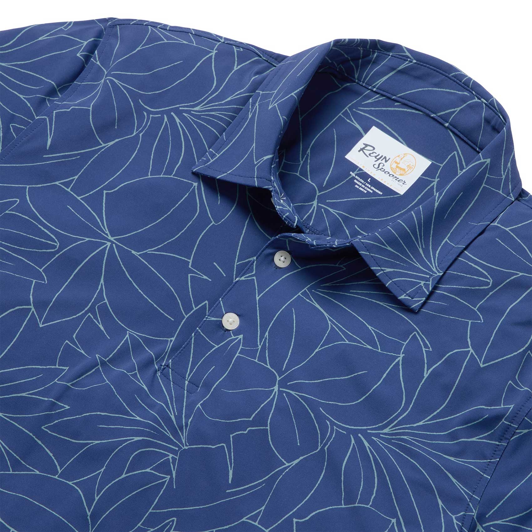 Botanic Bliss Performance Polo - Navy - Image 2